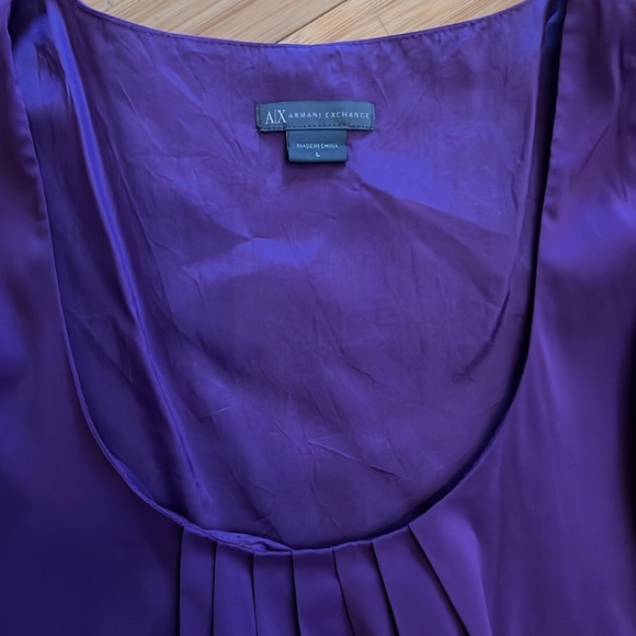 GORGEOUS violet Armani exchange top L - Picture 2 of 8